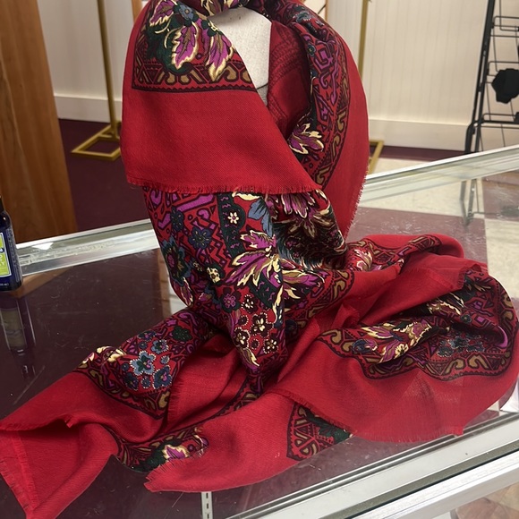 Mark cross silk/ wool oversized scarf - Picture 4 of 4